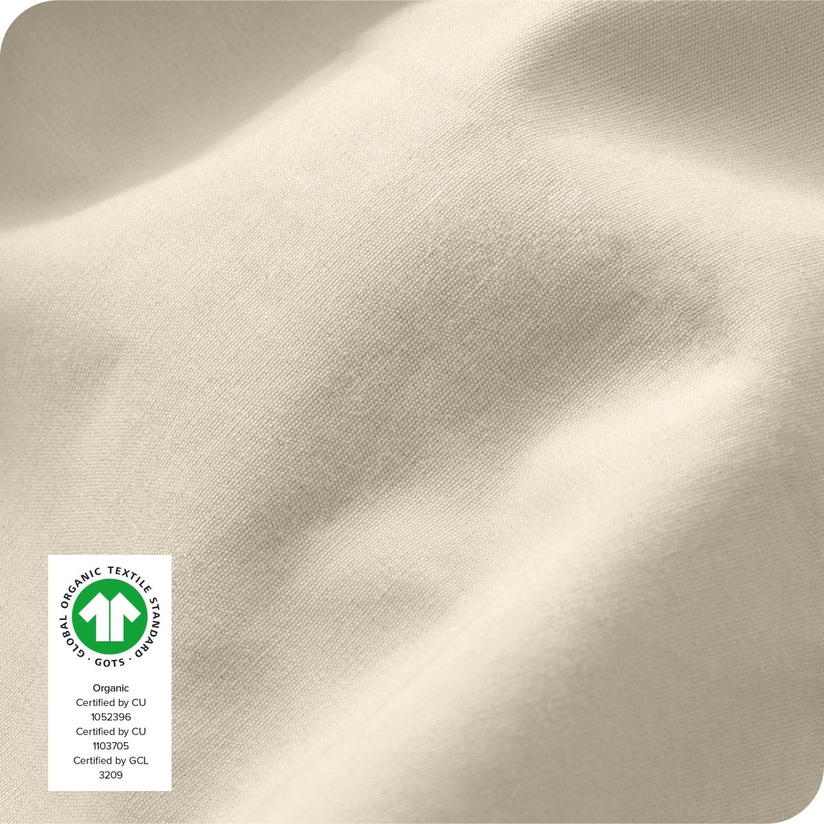 Close up of the percale sheet fabric