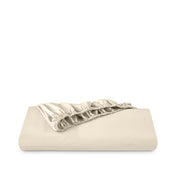 Percale fitted sheet on a white background