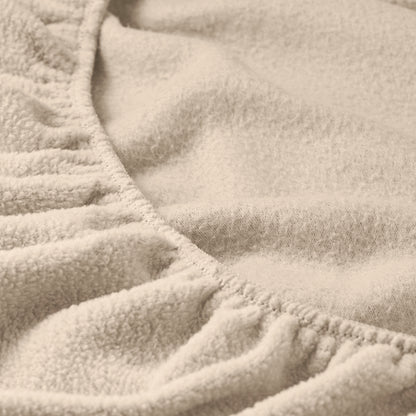 Close-up of fleece fitted sheet