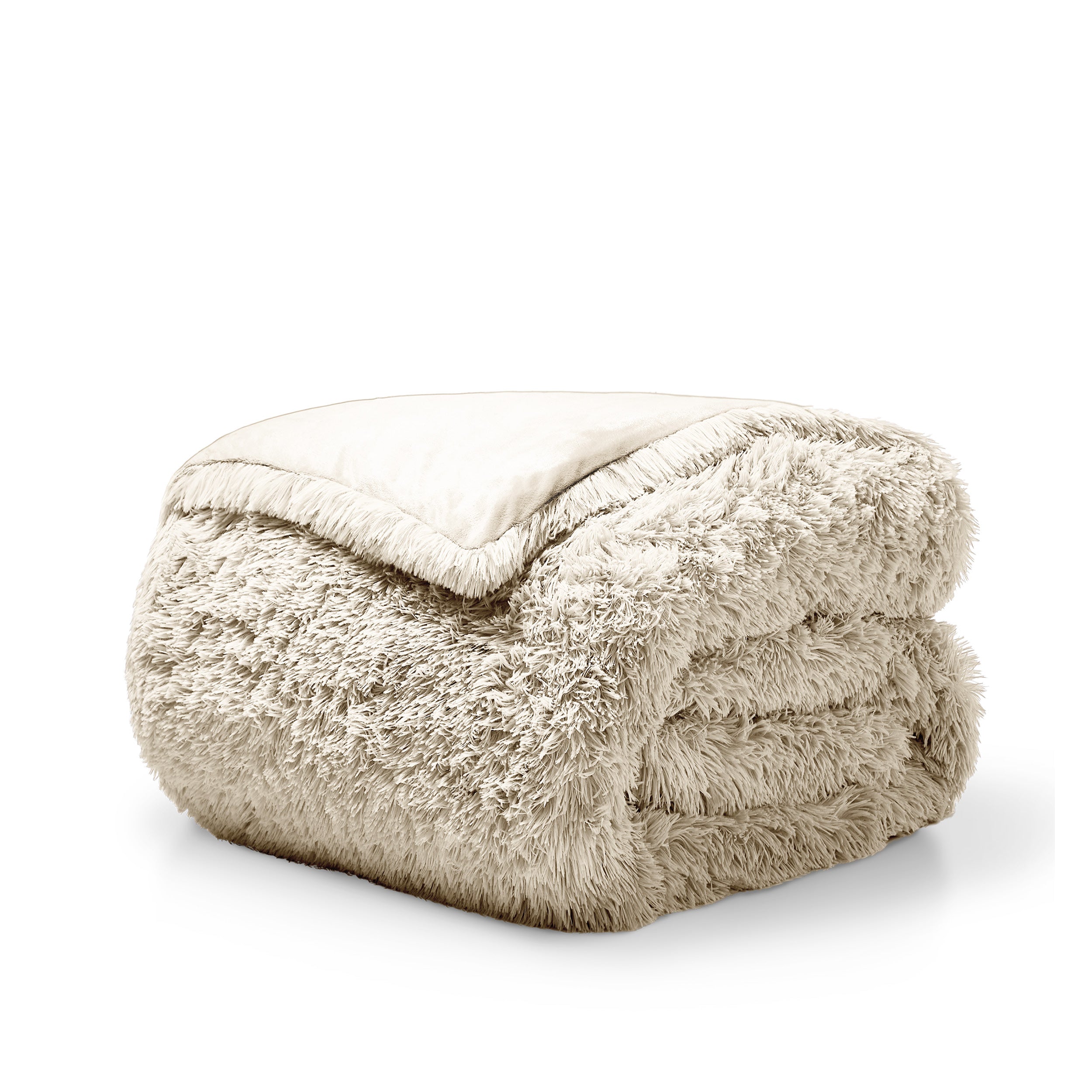 Shaggy duvet folded