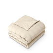 Weighted blanket folded on a white background