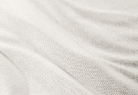 Closeup of white Sateen fabric swatch