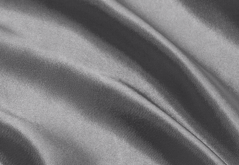 Closeup of gray Satin fabric swatch