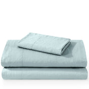 Washed sheet set folded and stacked