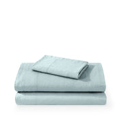 Washed sheet set folded and stacked