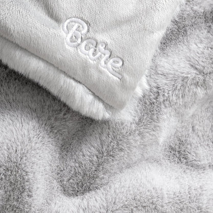 Faux fur blanket with Bare logo