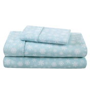 A neatly arranged set of flannel sheets