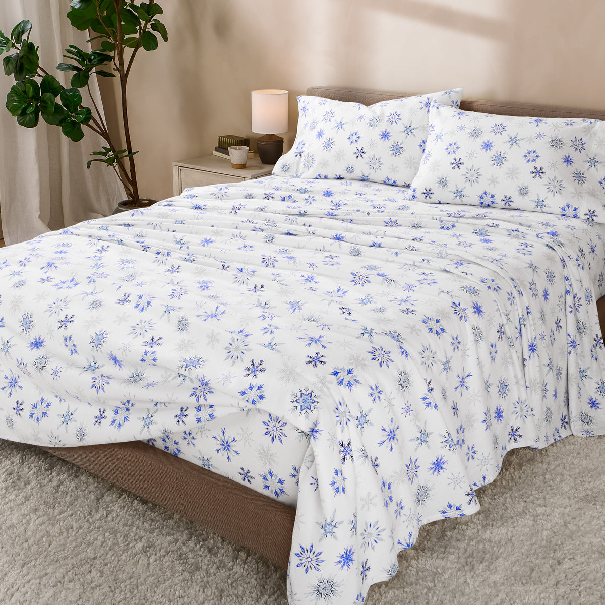 Print Flannel Sheet Set
