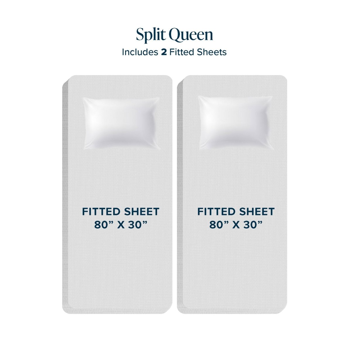 Split Queen fitted sheet