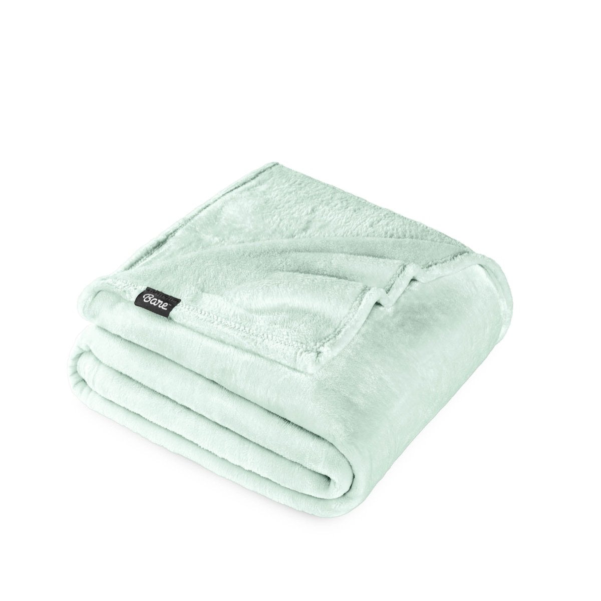 A Bare Home microplush blanket folded neatly on a white background