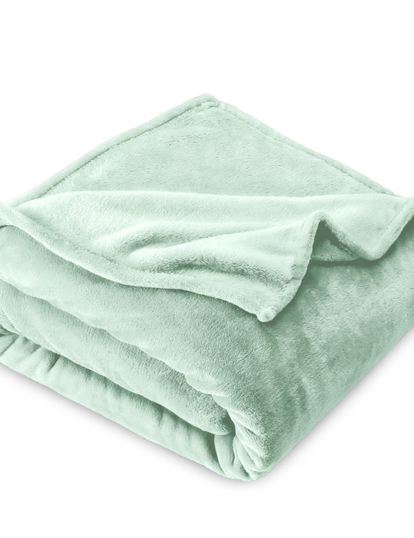 Microplush blanket folded neatly