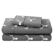 A neatly arranged set of flannel sheets