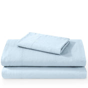 Washed sheet set folded and stacked