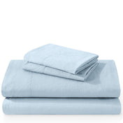 Washed sheet set folded and stacked