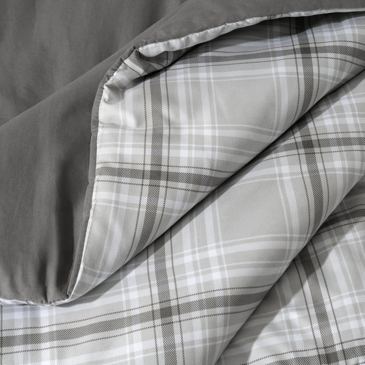 Close-up of comforter on a bed
