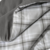 Plaid comforter set close up