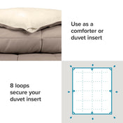 The corner loops on the duvet insert.