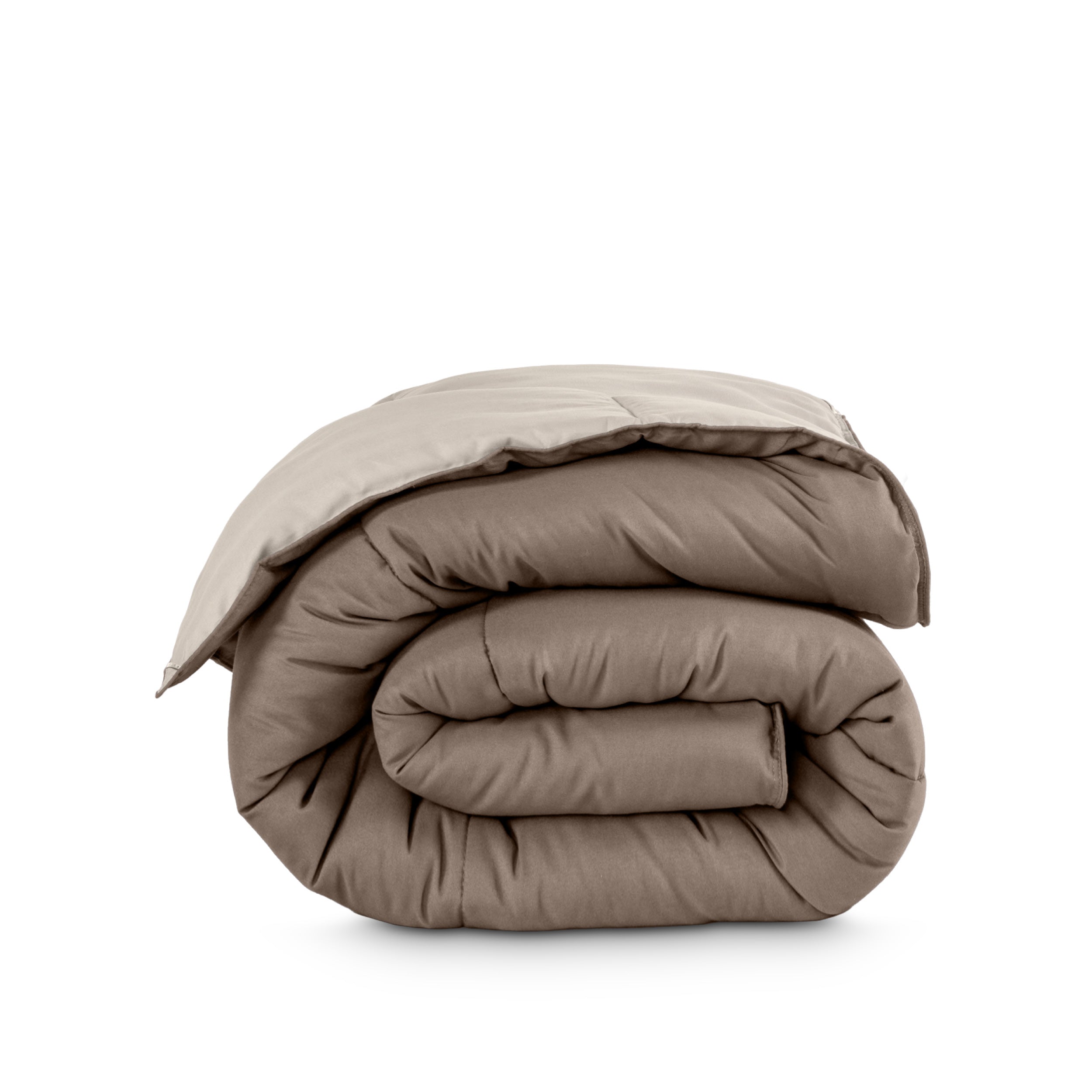 Reversible comforter folded