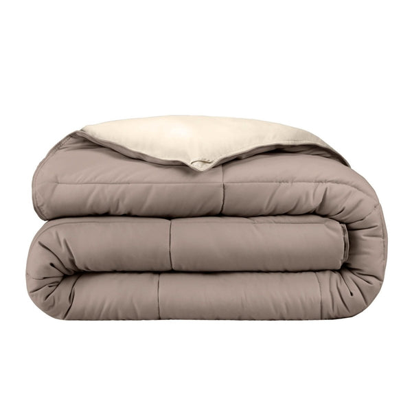 Reversible comforter folded