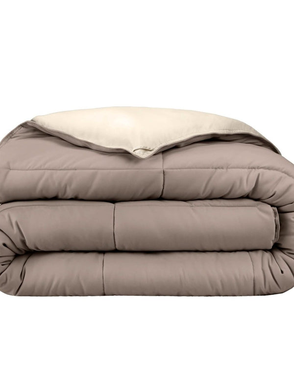 Reversible comforter folded