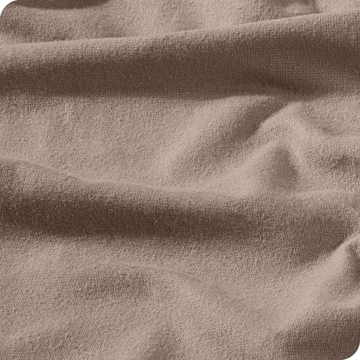 Close up of the flannel duvet cover fabric
