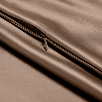 Close-up of pillowcase with zipper closure