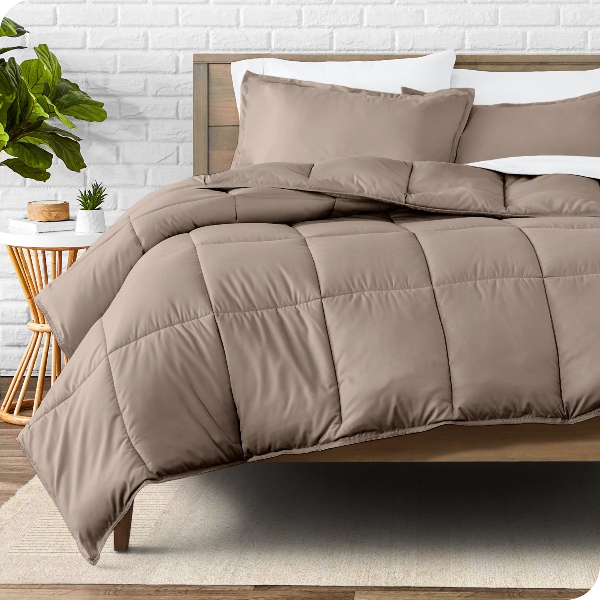 Down Alternative Box Stitch Comforter Set