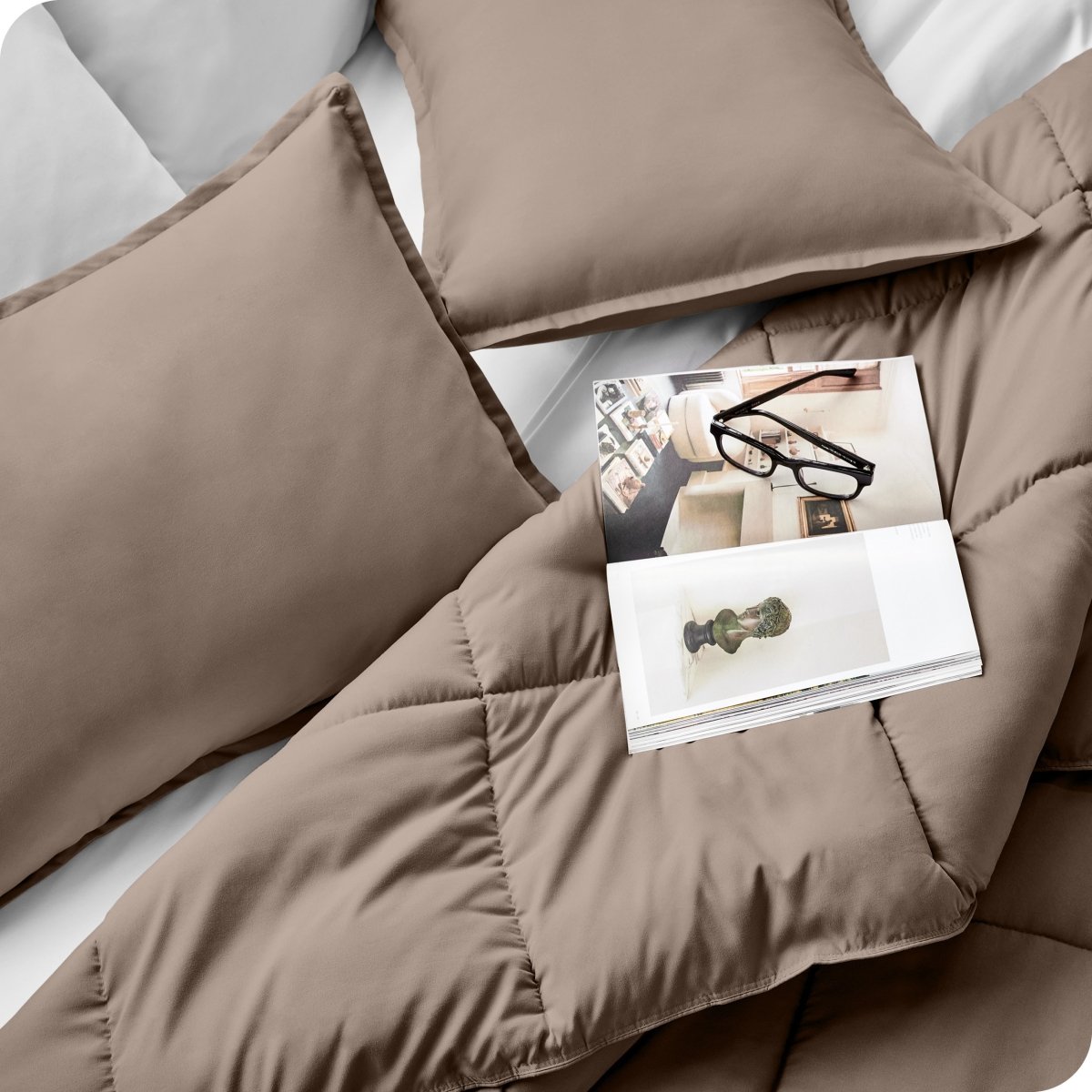 Down Alternative Box Stitch Comforter Set