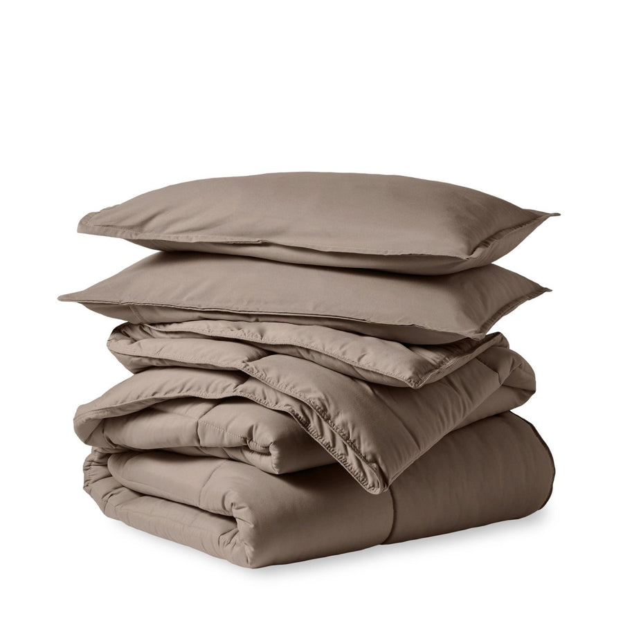 Down Alternative Box Stitch Comforter Set - Bare Home