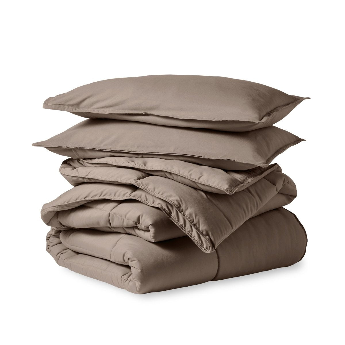 Comforter set folded and stacked
