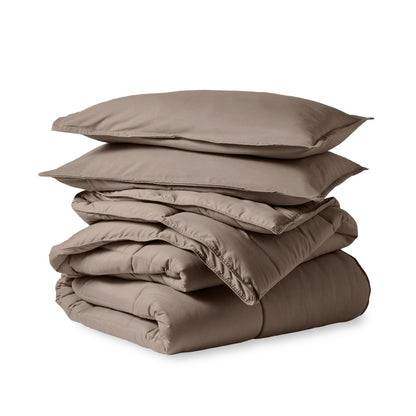 Comforter set folded and stacked