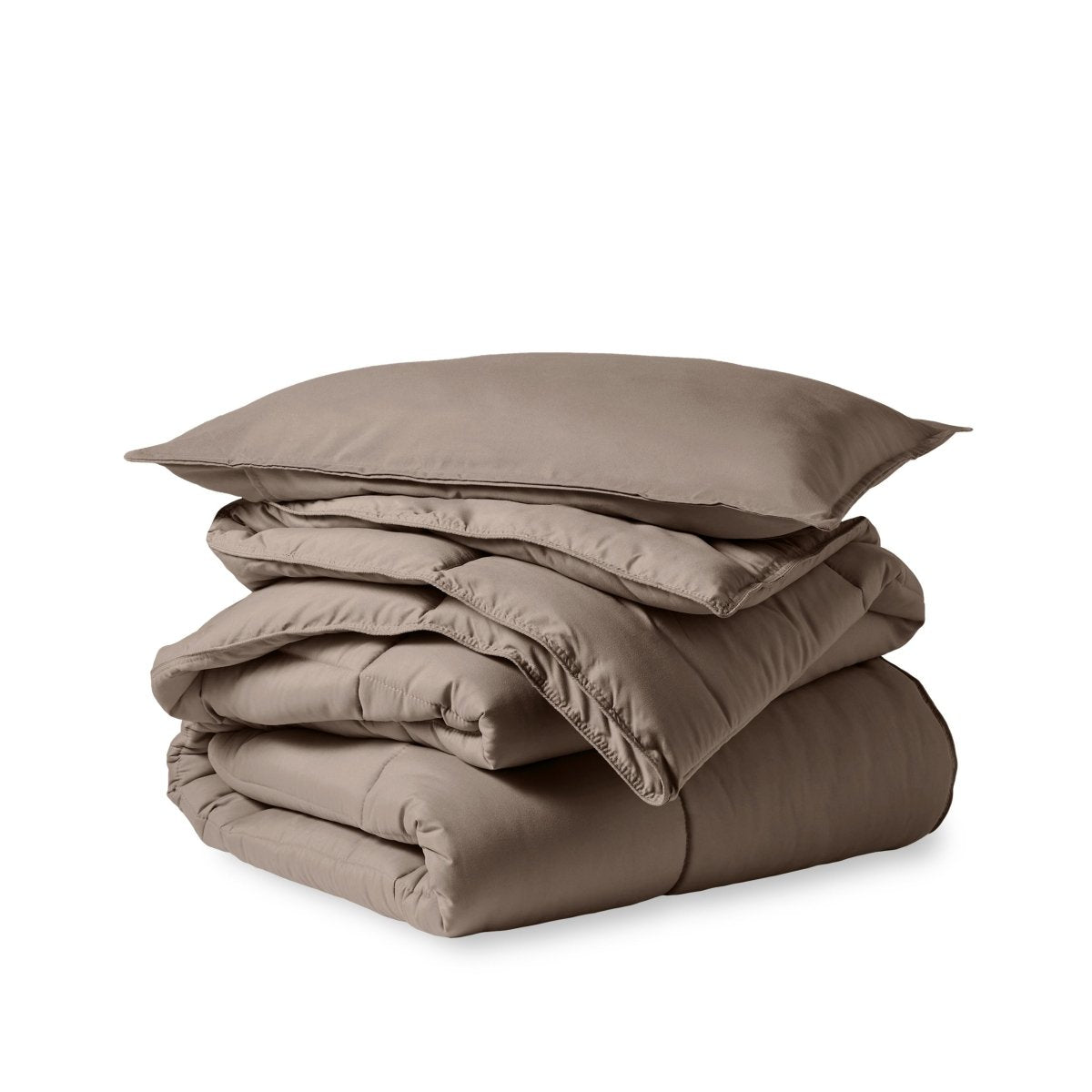 Comforter set folded and stacked