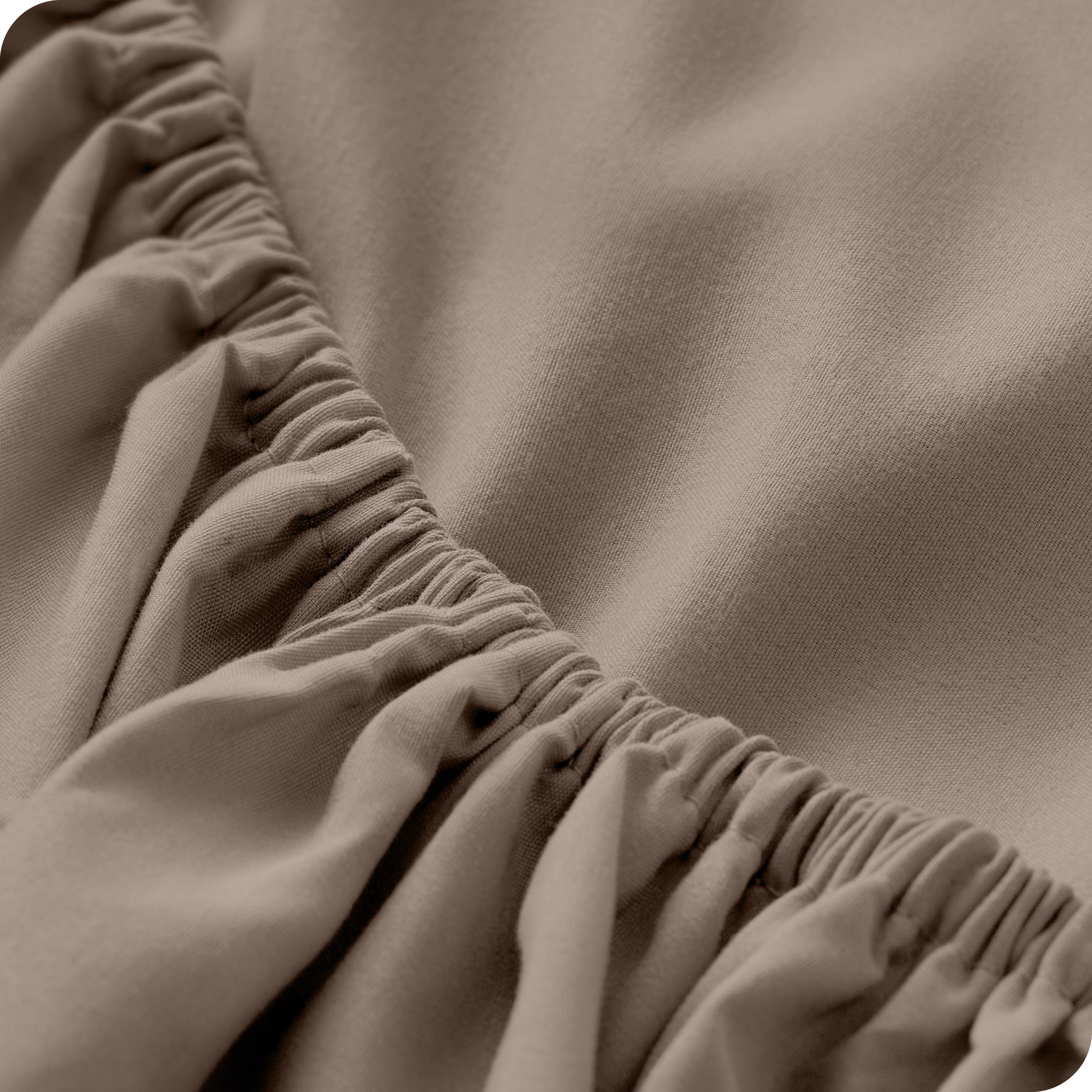 Close-up of fitted sheet