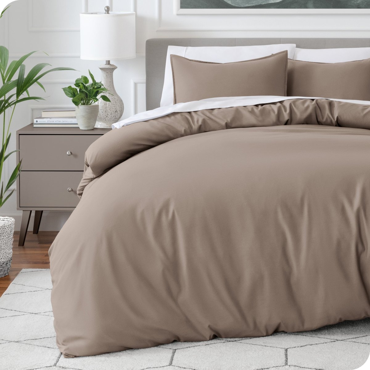 Microfiber Duvet Cover & Sham Set - Oversized Queen - Bare Home