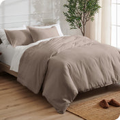 Microfiber Duvet Cover & Sham Set - Oversized Queen - Bare Home
