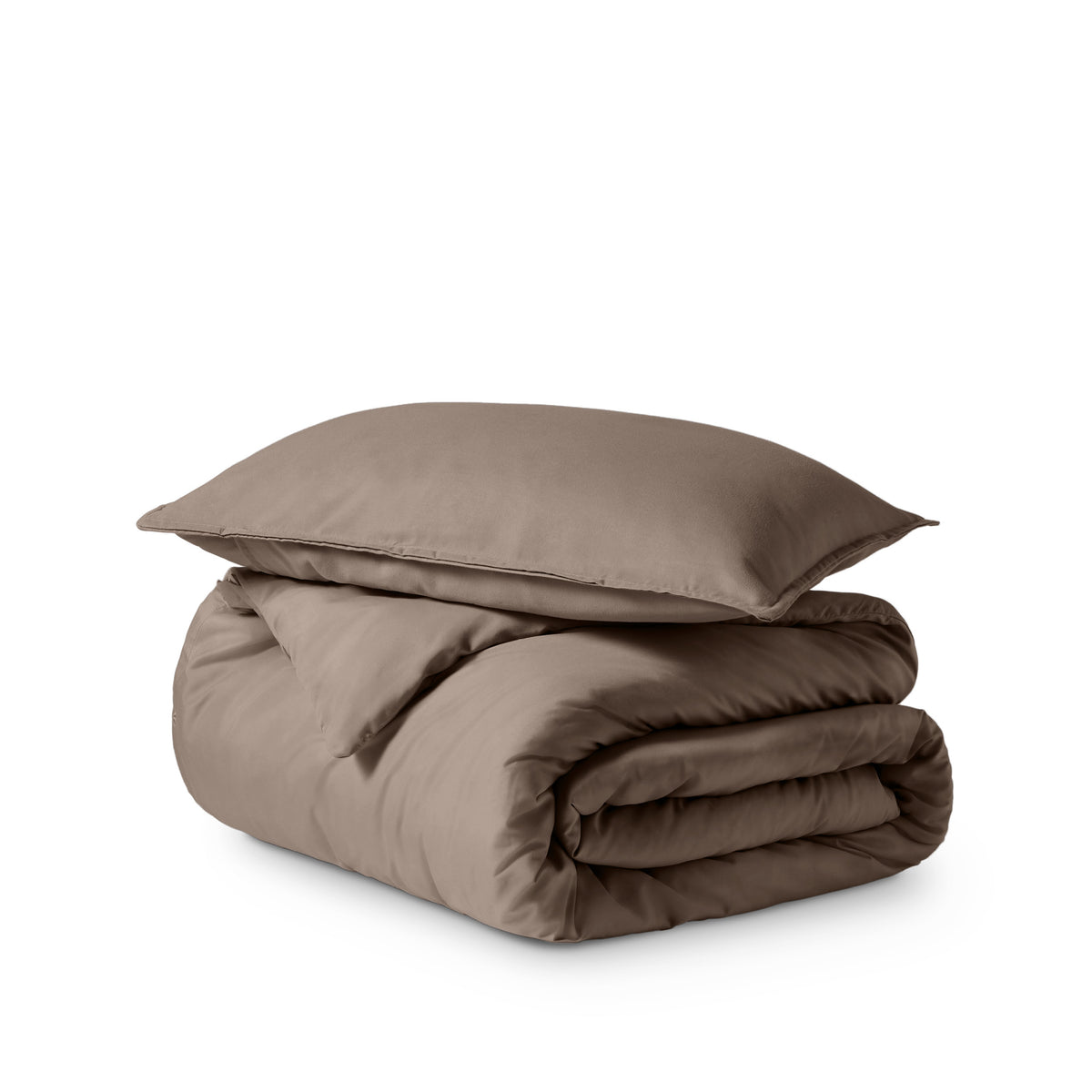 Ultra soft duvet cover folded and stacked