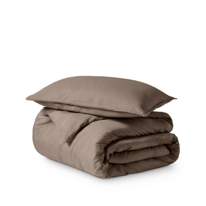 Ultra soft duvet cover folded and stacked