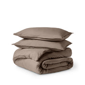 Ultra soft duvet cover folded and stacked