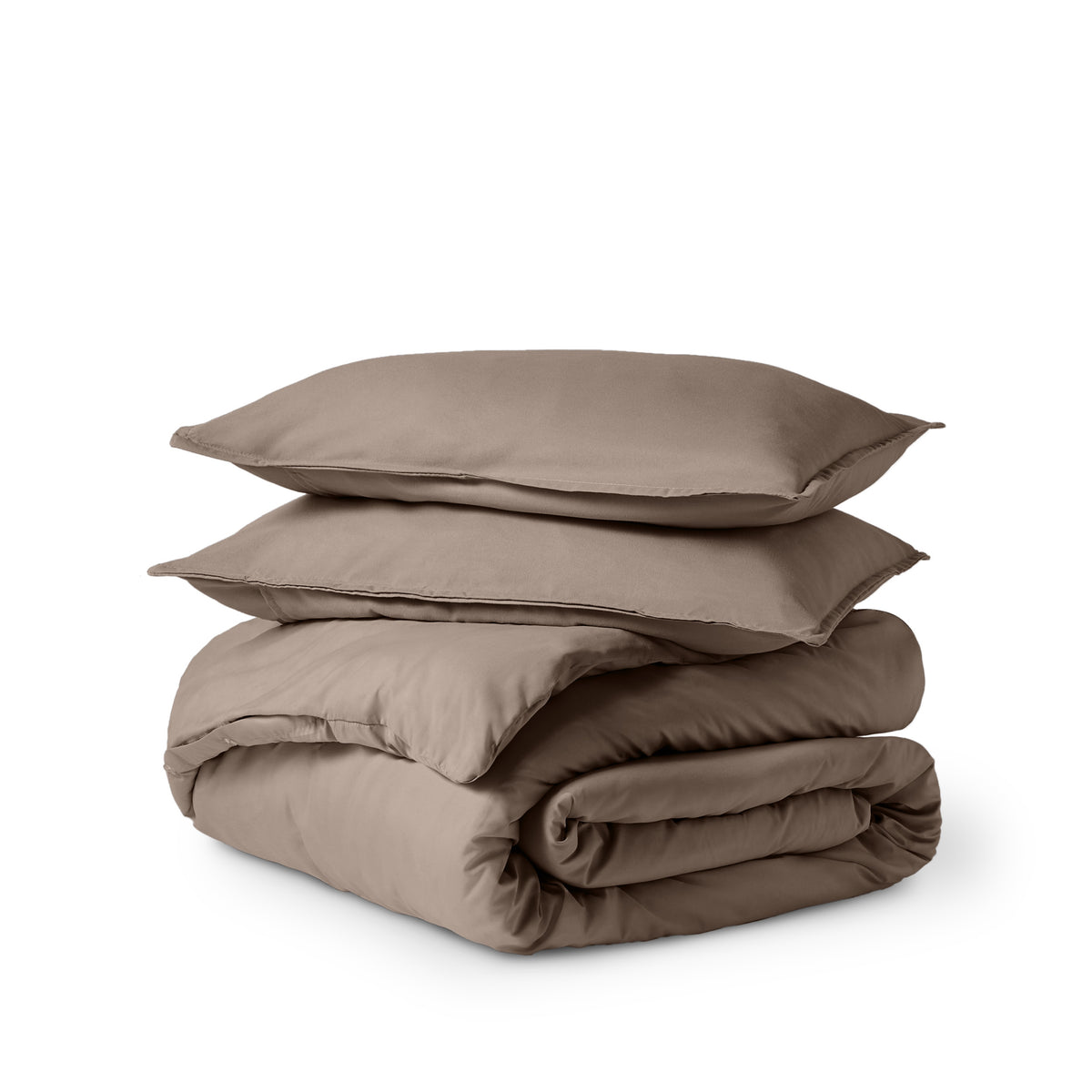 Ultra soft duvet cover folded and stacked