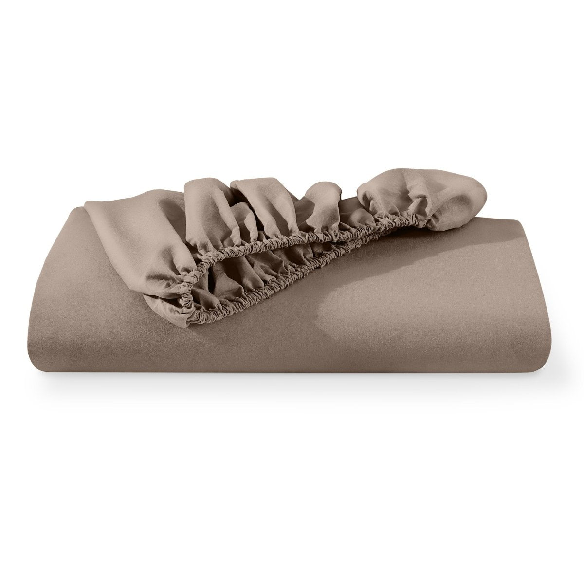 Microfiber fitted sheet folded