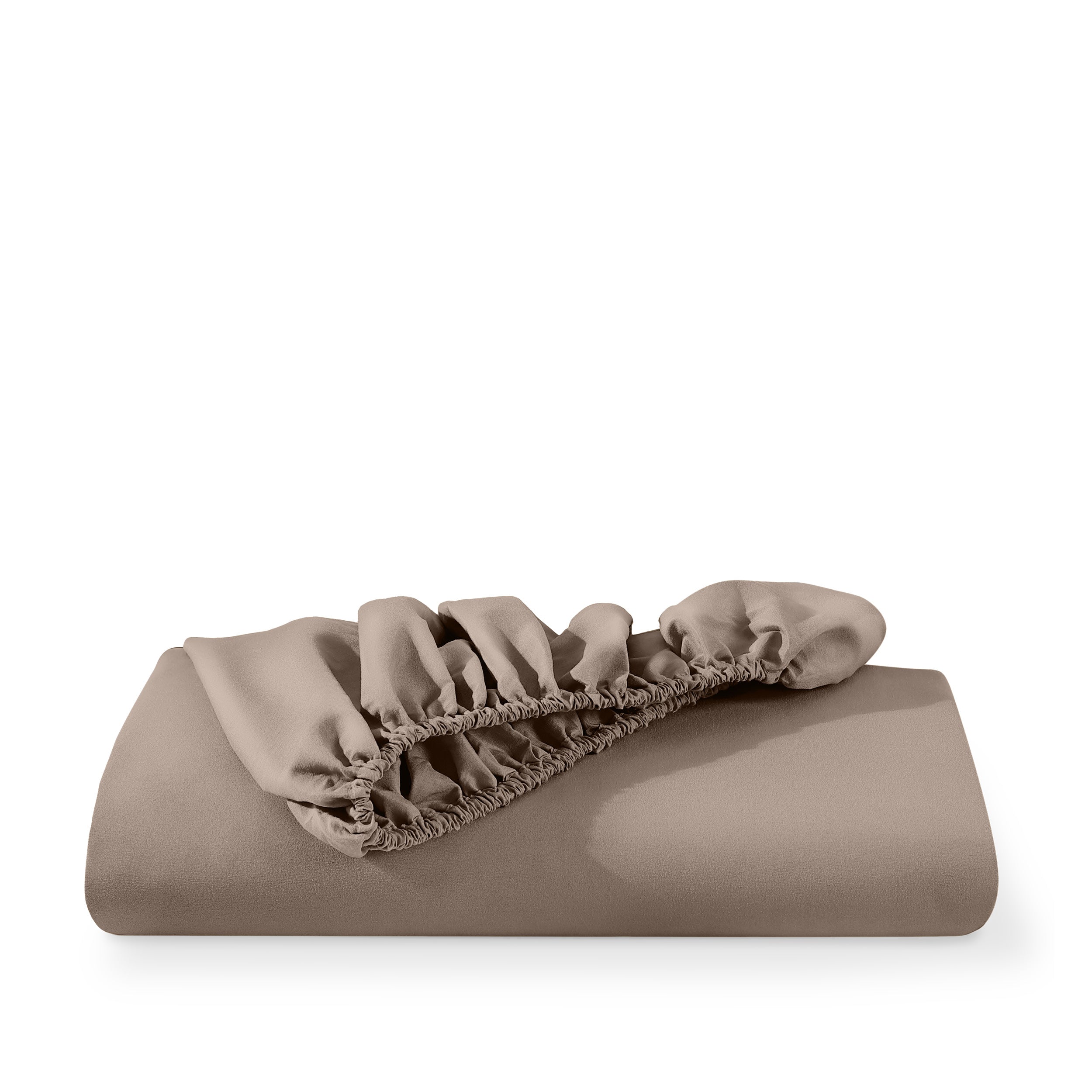 Microfiber fitted sheet folded