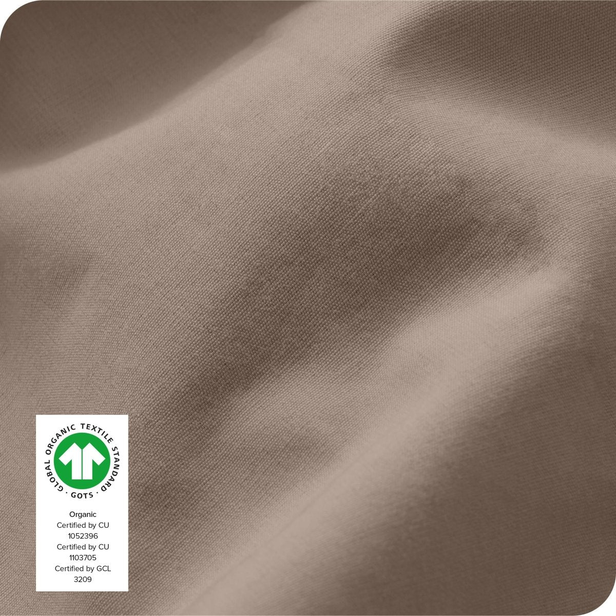 Close up of the percale sheet fabric