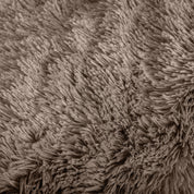 Close-up of shaggy blanket fabric