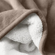 Close up of a sherpa blanket