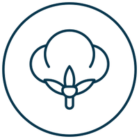 Icon of a plant with a circular outline