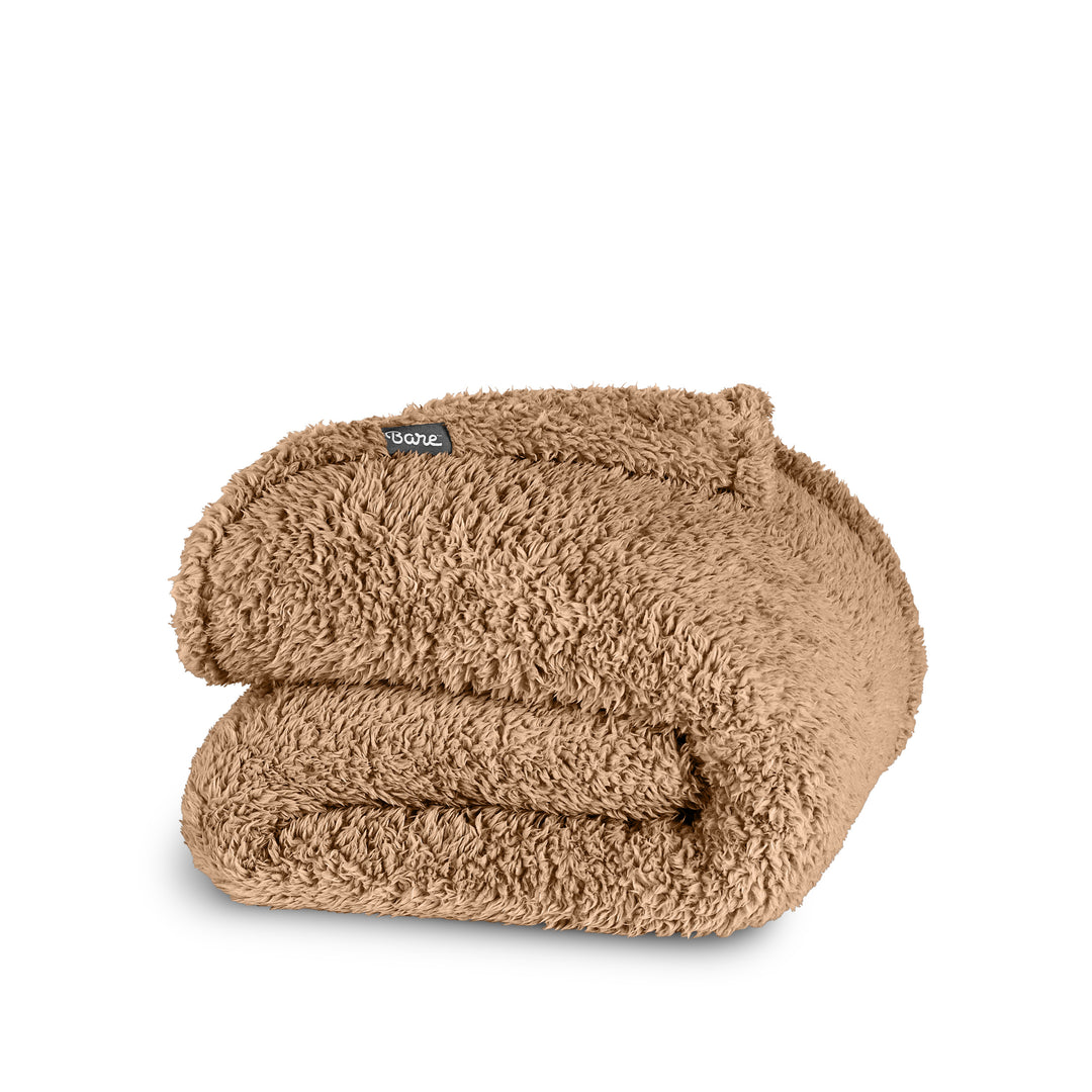 Faux Shearling Blanket Plush Warm Bare Home