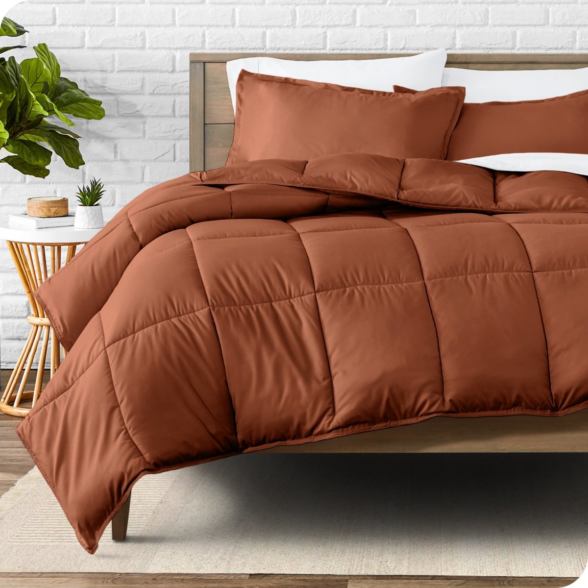 Down Alternative Box Stitch Comforter Set