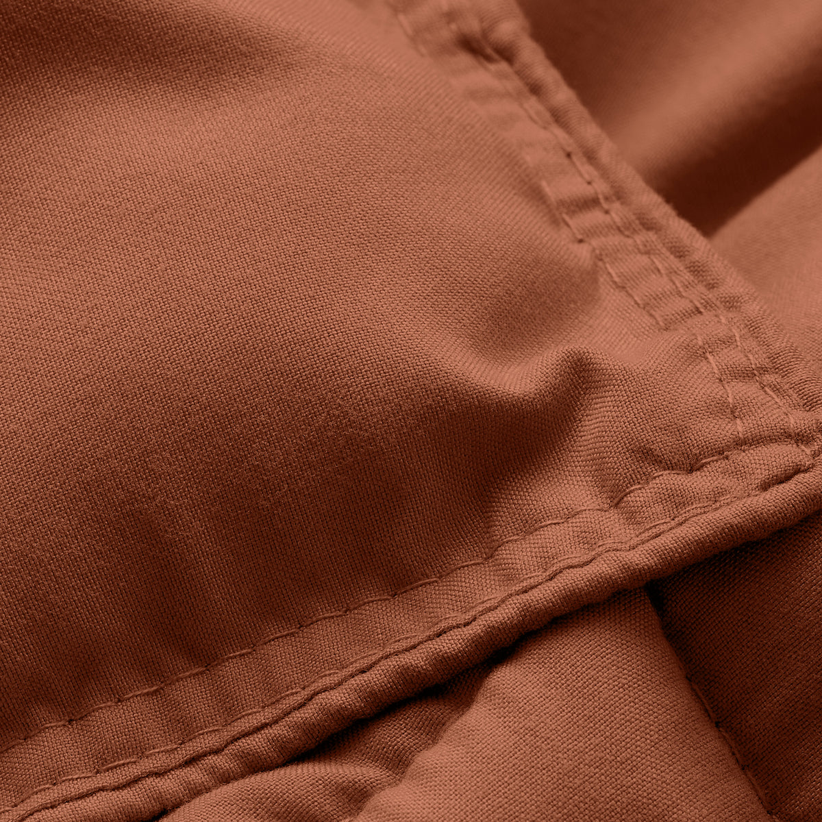 Close-up of comforter fabric with stitching detail