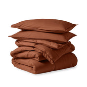Comforter set folded and stacked