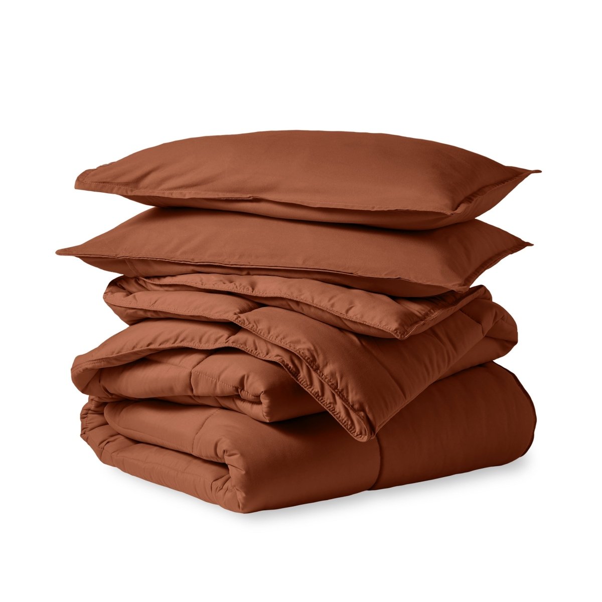 Comforter set folded and stacked